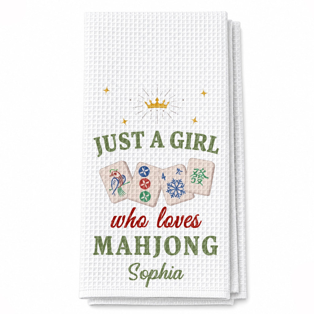 Personalized Mahjong Kitchen Towel Custom Gift for Her Kitchen Towel GradoCreations