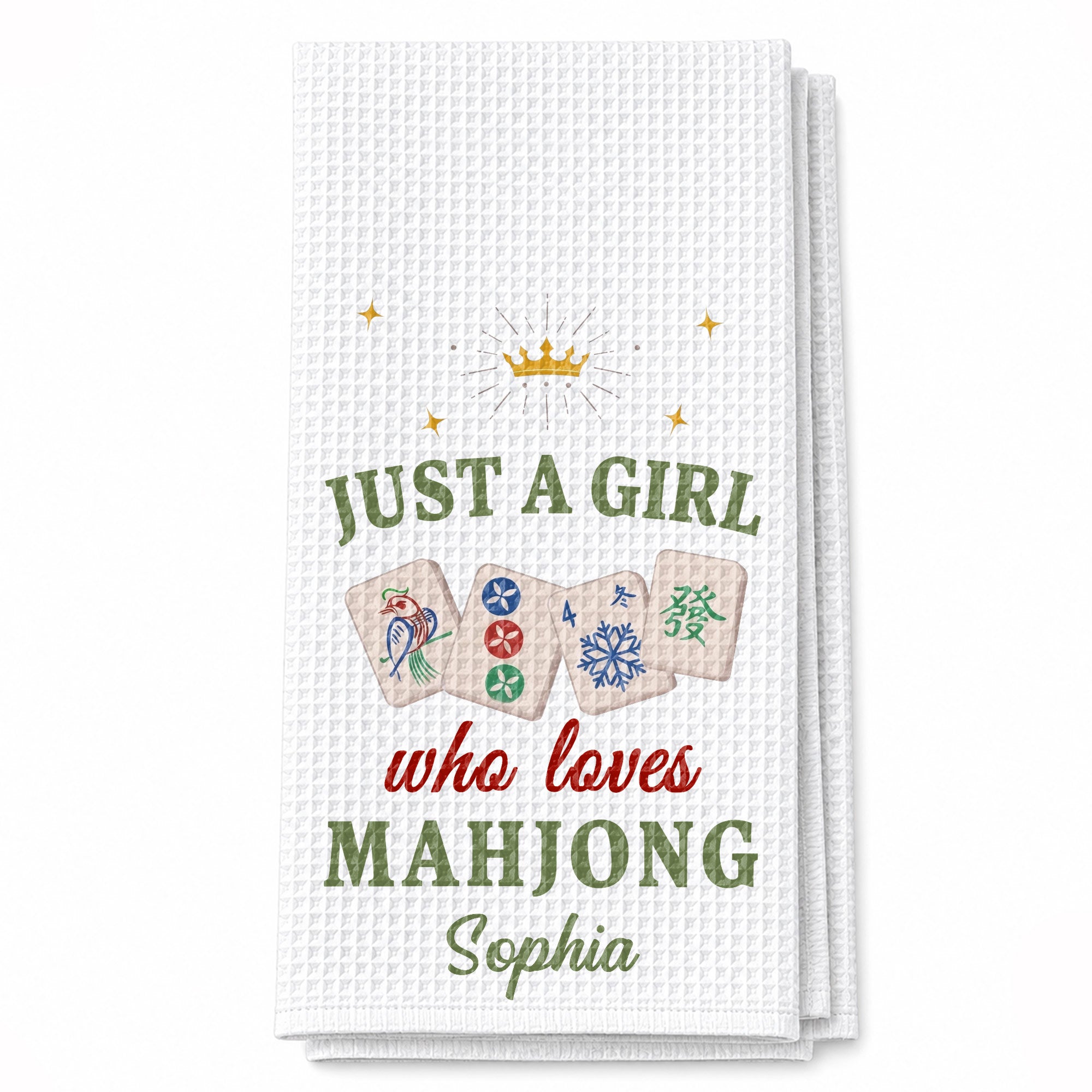 Personalized Mahjong Kitchen Towel Custom Gift for Her Kitchen Towel GradoCreations