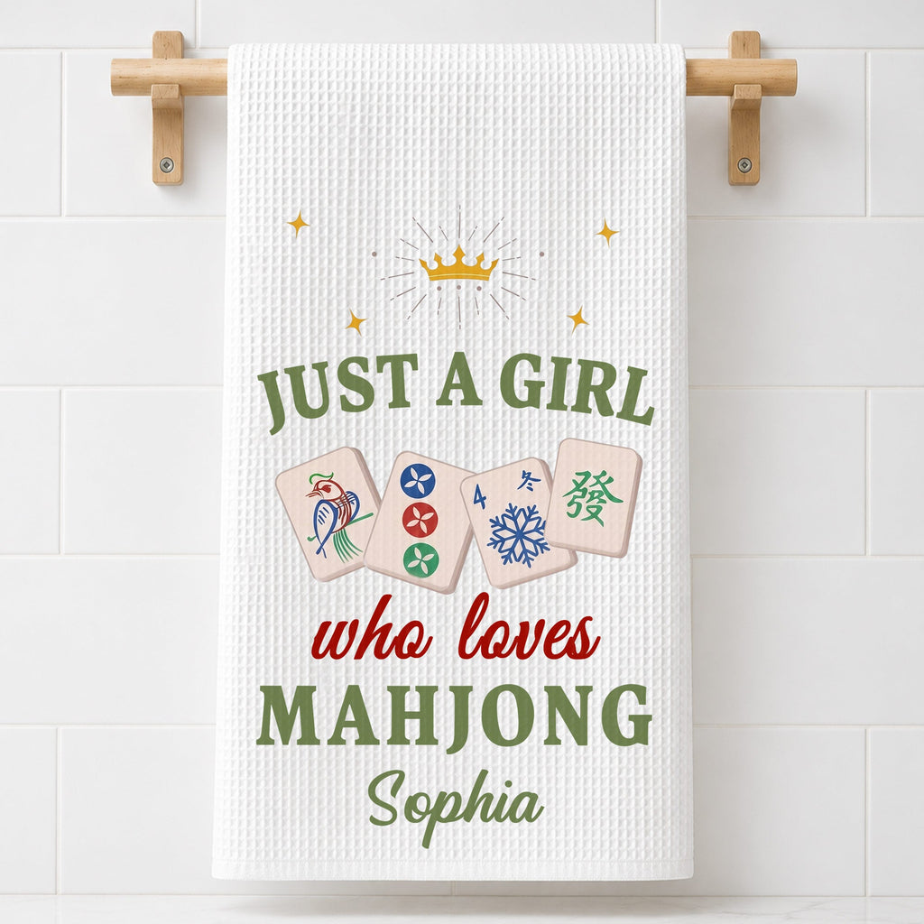 Personalized Mahjong Kitchen Towel Custom Gift for Her Kitchen Towel GradoCreations