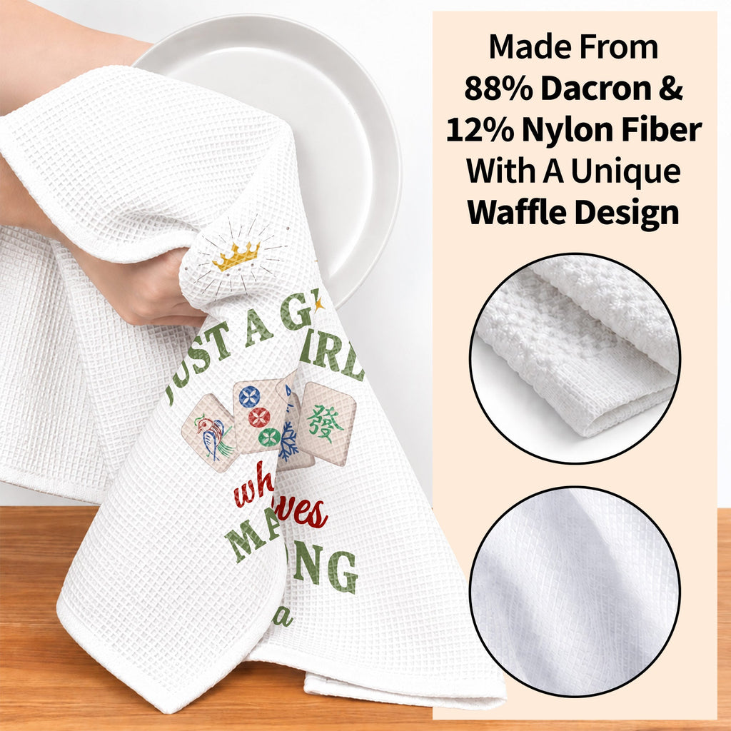 Personalized Mahjong Kitchen Towel Custom Gift for Her Kitchen Towel GradoCreations