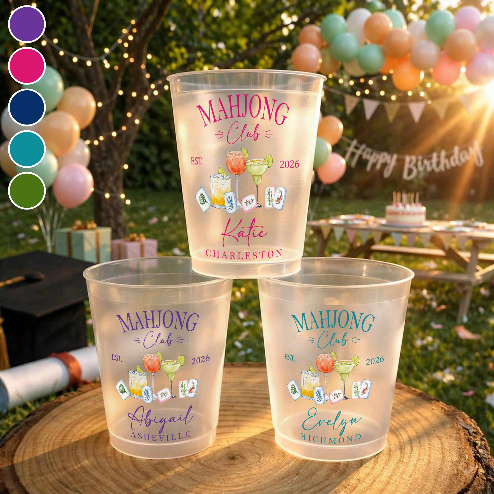 Personalized Frosted Cups Custom Name Cocktail Gift for Besties Frosted Cups GradoCreations