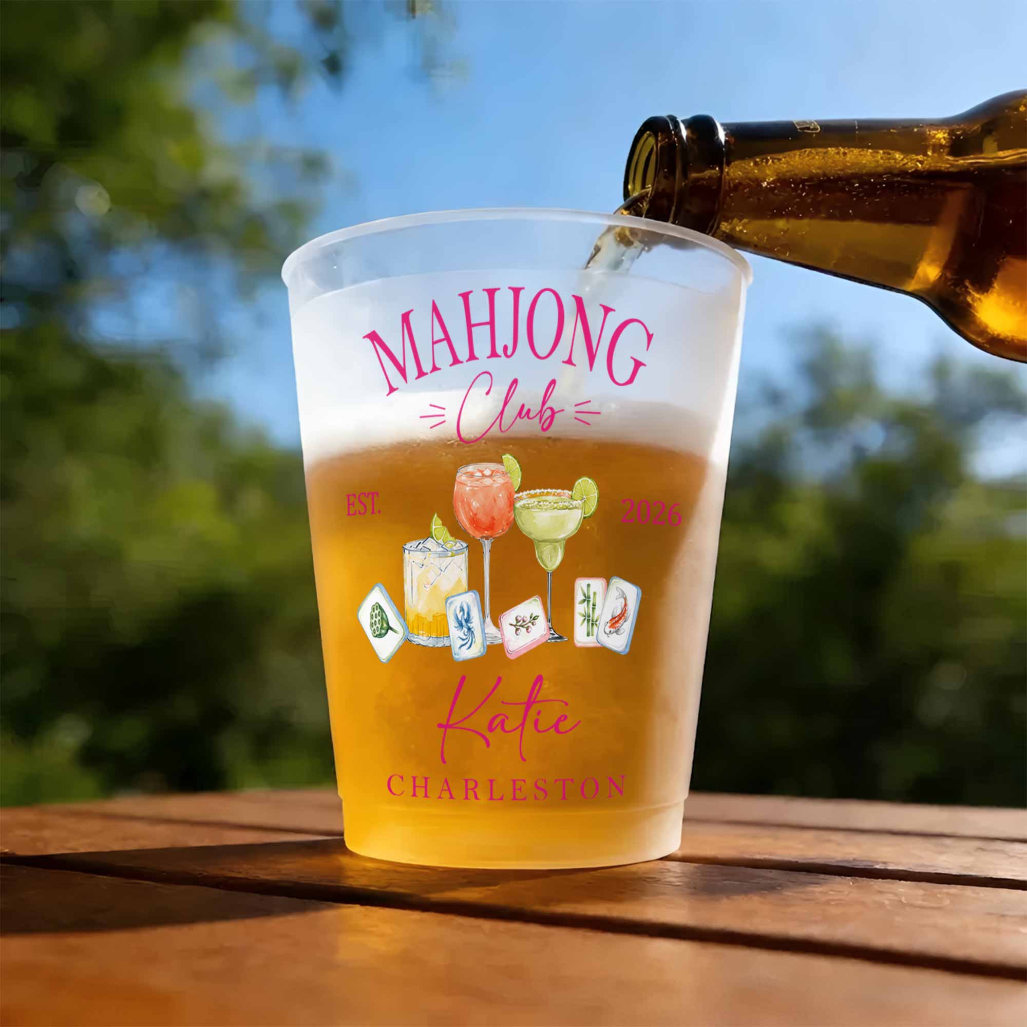 Personalized Frosted Cups Custom Name Cocktail Gift for Besties Frosted Cups GradoCreations
