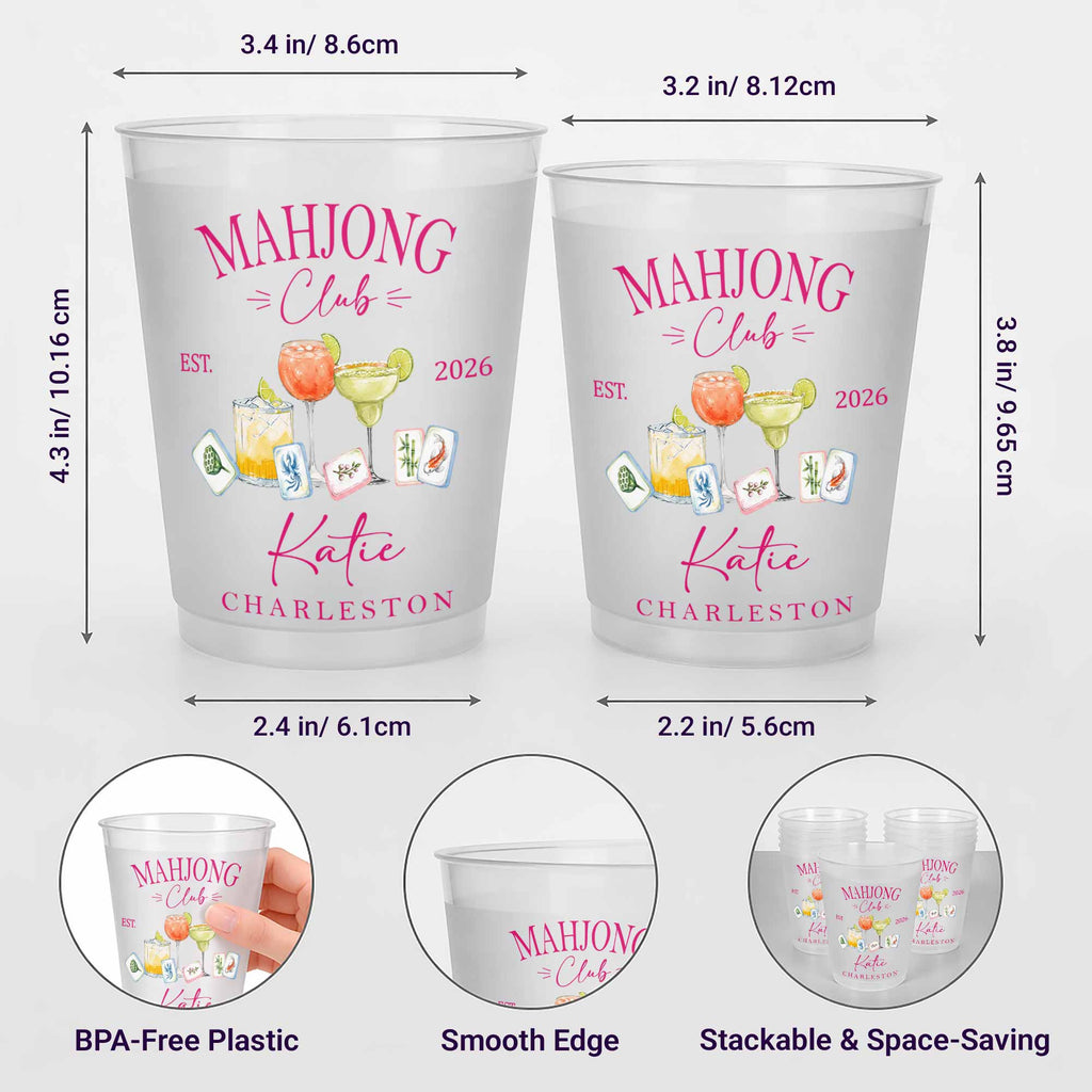 Personalized Frosted Cups Custom Name Cocktail Gift for Besties Frosted Cups GradoCreations