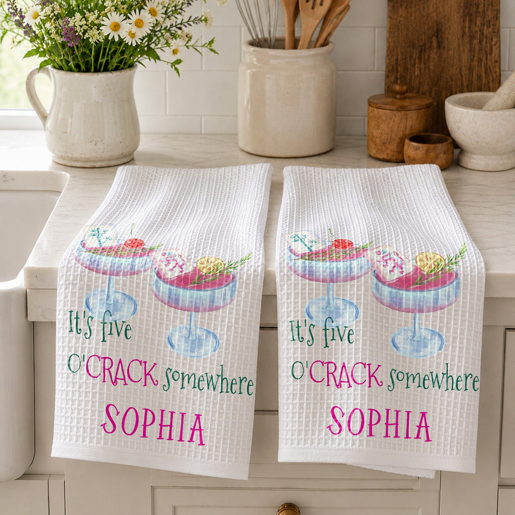 Personalized Kitchen Towel Custom Name Gift for Besties Kitchen Towel GradoCreations