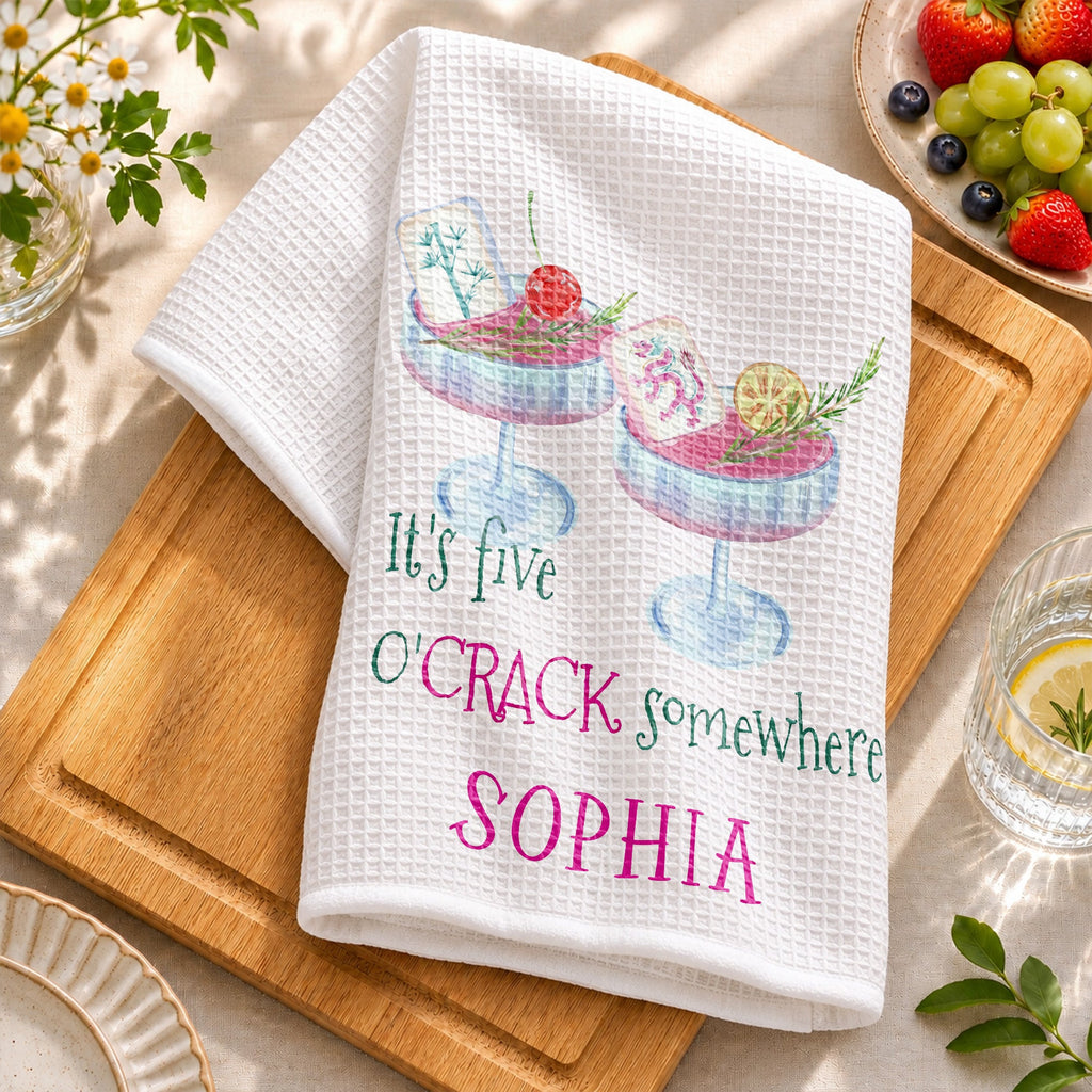 Personalized Kitchen Towel Custom Name Gift for Besties Kitchen Towel GradoCreations