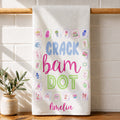 Personalized Floral Kitchen Towel Custom Name Gift for Mom Kitchen Towel GradoCreations