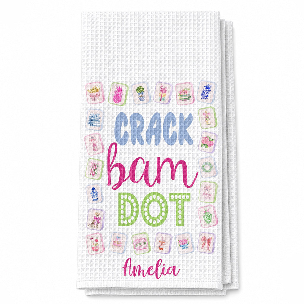 Personalized Floral Kitchen Towel Custom Name Gift for Mom Kitchen Towel GradoCreations