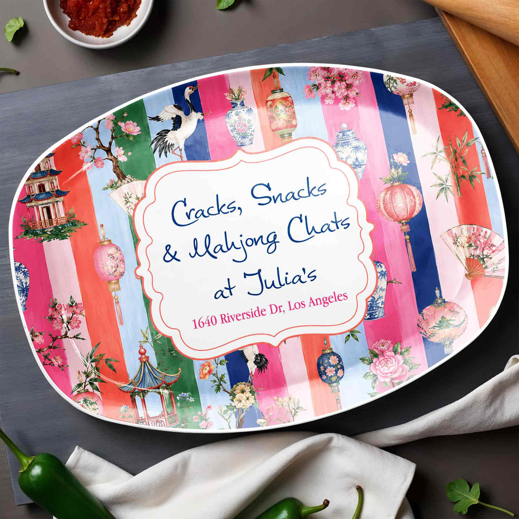 Personalized Decorative Plate Custom Name Gift for Mahjong Lovers Custom Plate GradoCreations