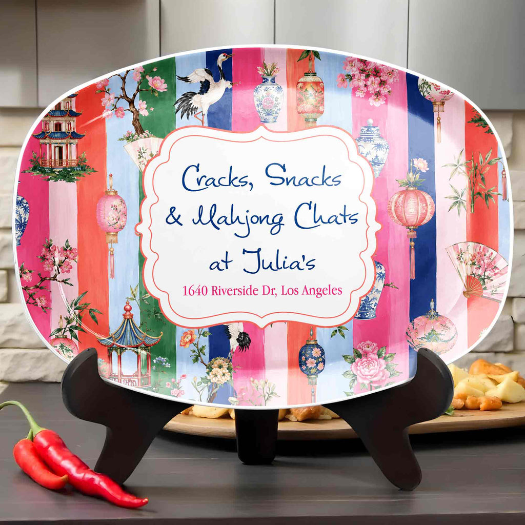 Personalized Decorative Plate Custom Name Gift for Mahjong Lovers Custom Plate GradoCreations