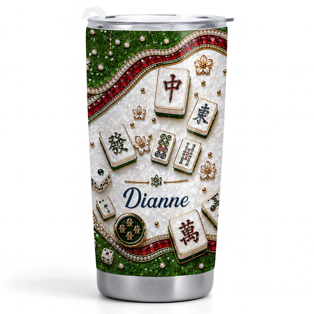 Personalized Mahjong Tile Design 20oz Stainless Steel Tumbler Gift 20oz Tumbler GradoCreations