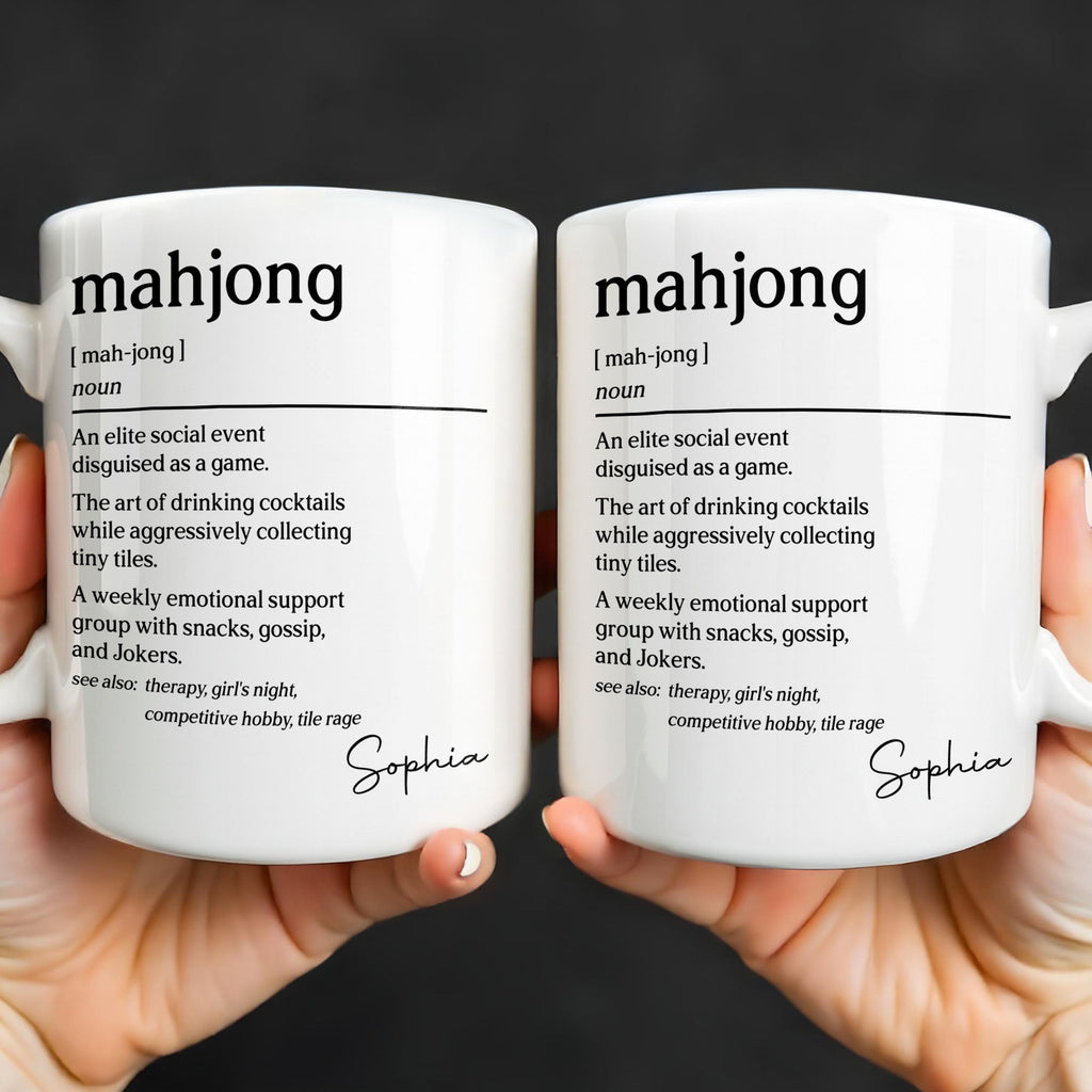 Personalized Mahjong Definition Coffee Mug Custom Gift for Friends Edge-to-edge Mug GradoCreations