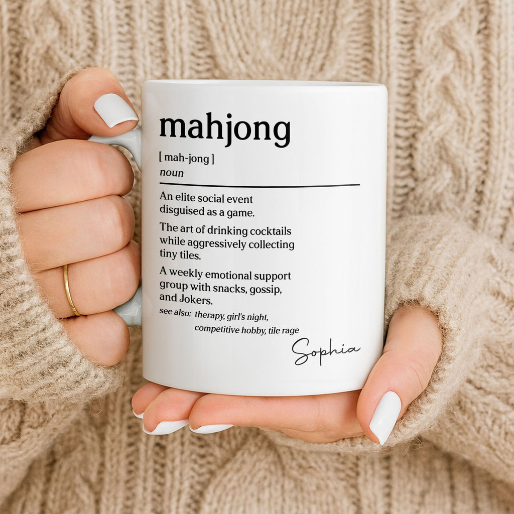 Personalized Mahjong Definition Coffee Mug Custom Gift for Friends Edge-to-edge Mug GradoCreations