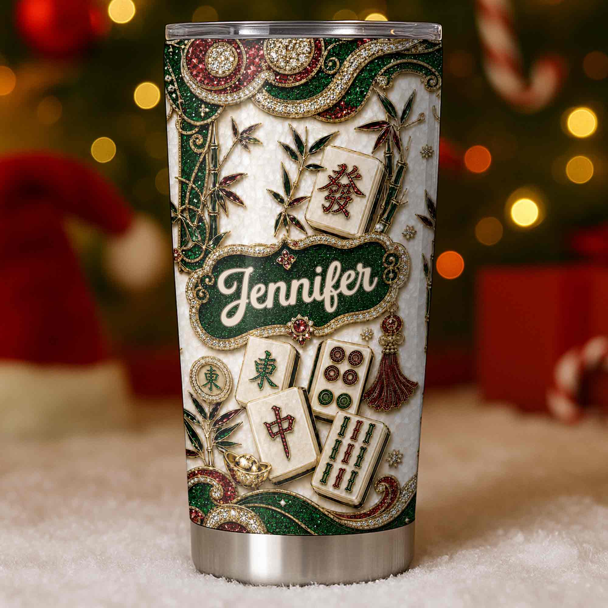 Personalized Mahjong Lover 20oz Stainless Steel Tumbler Gift