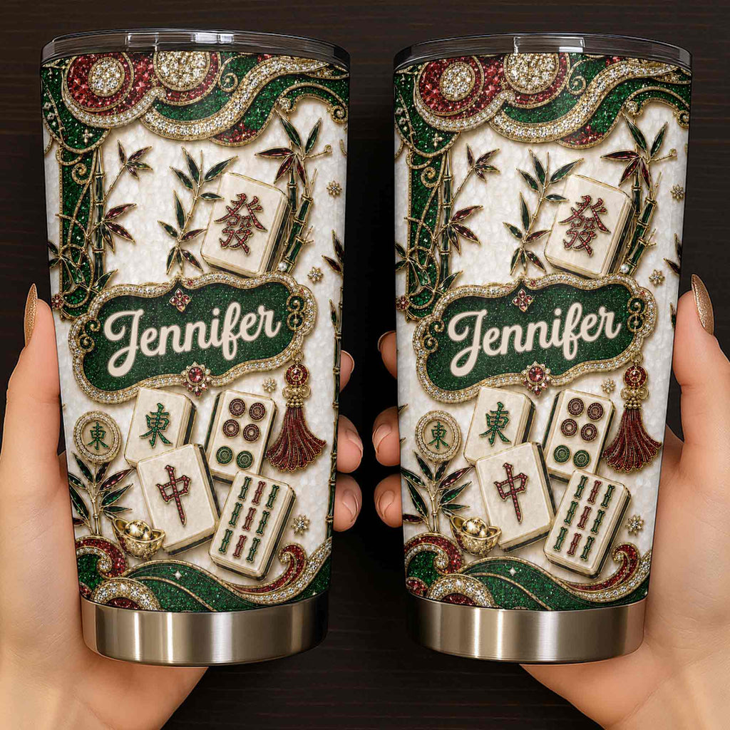 Personalized Mahjong Lover 20oz Stainless Steel Tumbler Gift