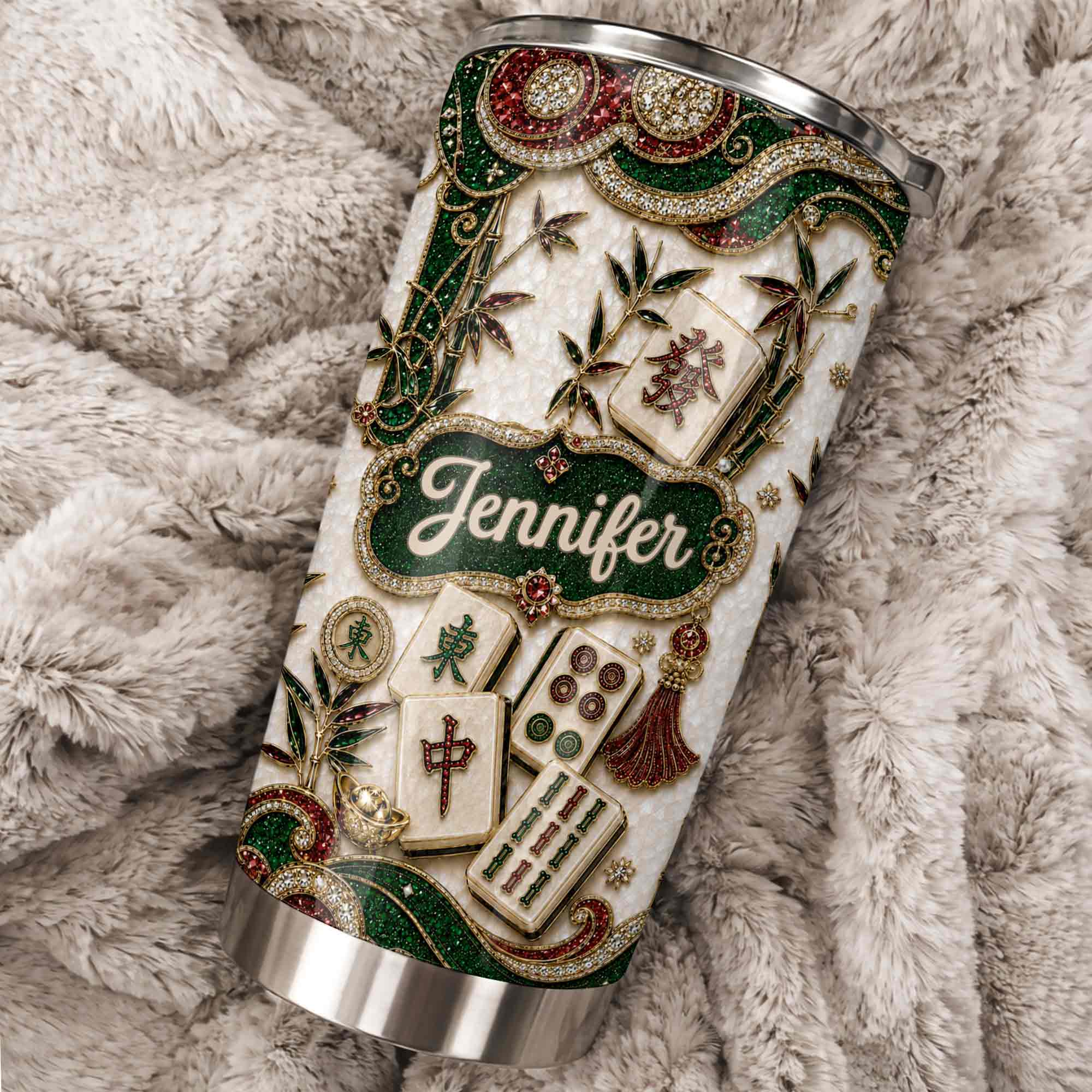 Personalized Mahjong Lover 20oz Stainless Steel Tumbler Gift
