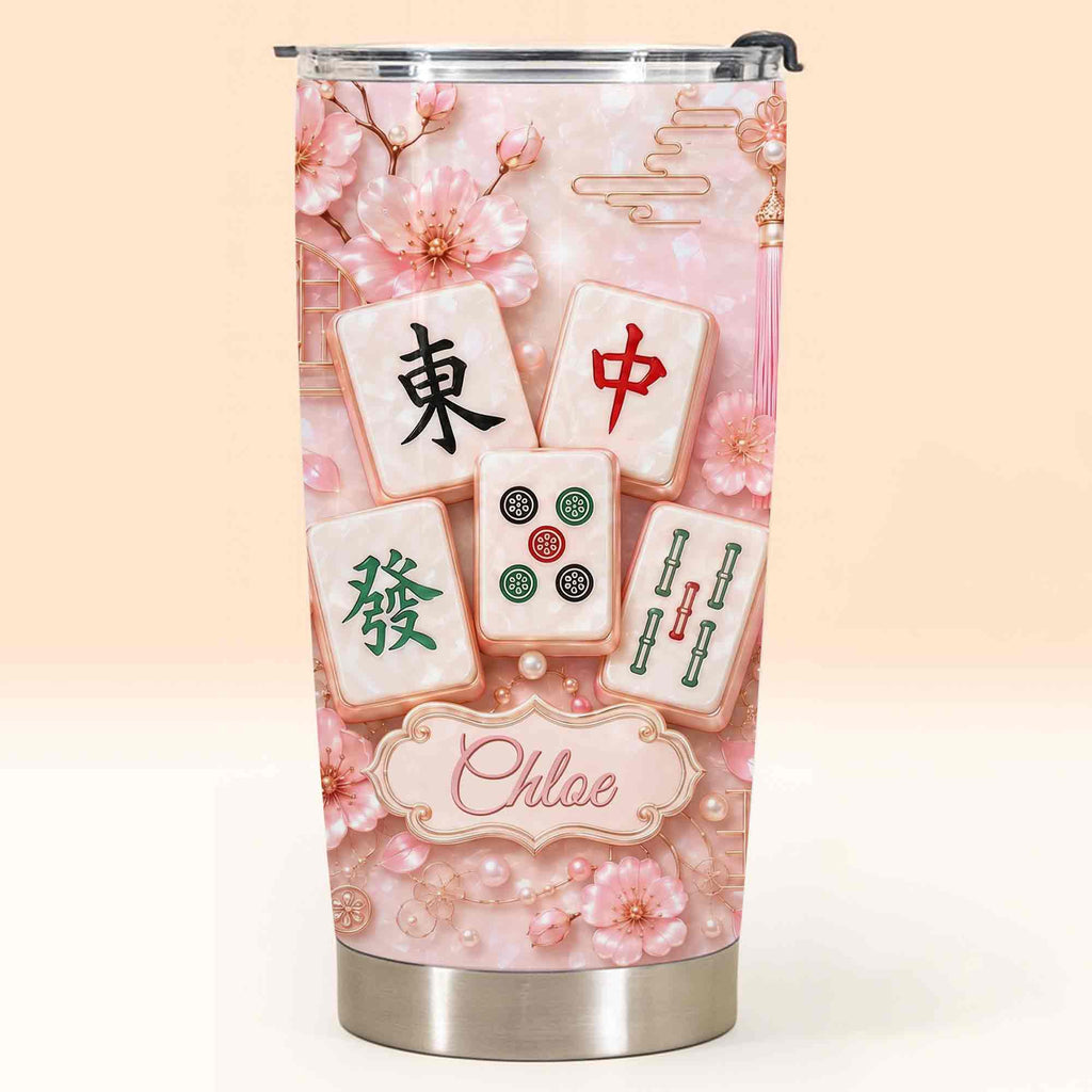 Personalized Cherry Blossom Tumbler Custom Name 20oz Gift for Mom 20oz Tumbler GradoCreations
