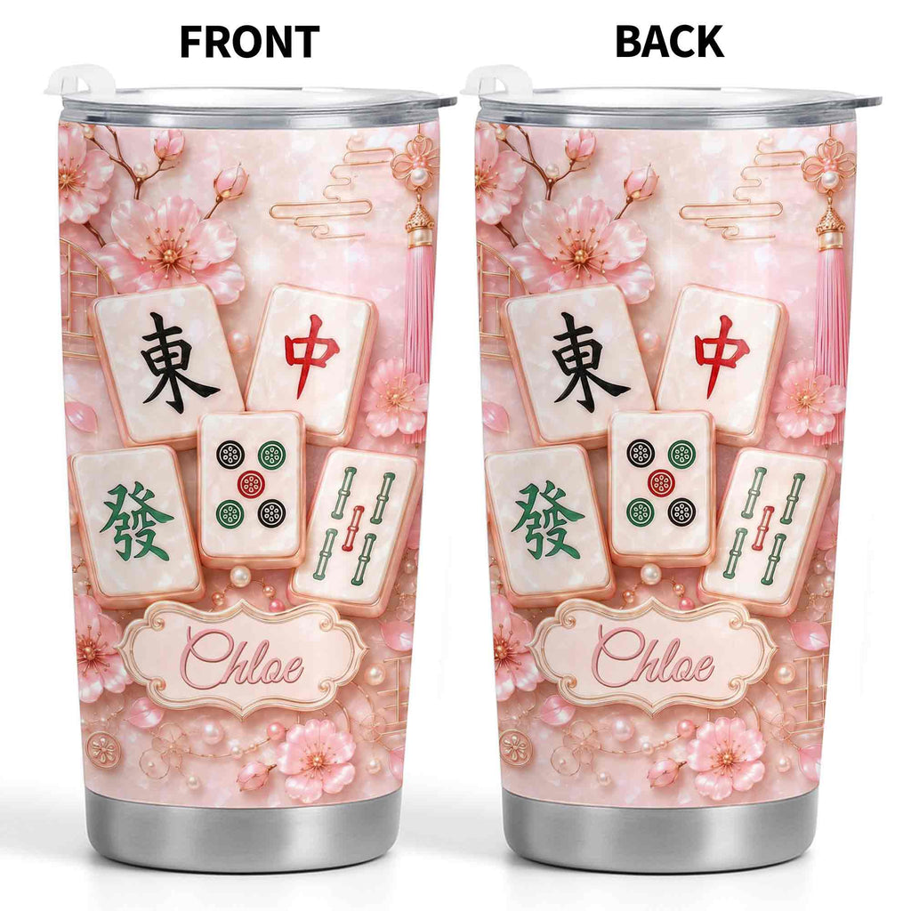 Personalized Cherry Blossom Tumbler Custom Name 20oz Gift for Mom 20oz Tumbler GradoCreations