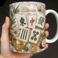 Personalized Mahjong Tiles Coffee Mug Custom Name Gift for Mom Edge-to-edge Mug GradoCreations