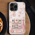 Personalized Clear Phone Case with Cherry Blossoms for Mahjong Lovers Clear Phone Case GradoCreations