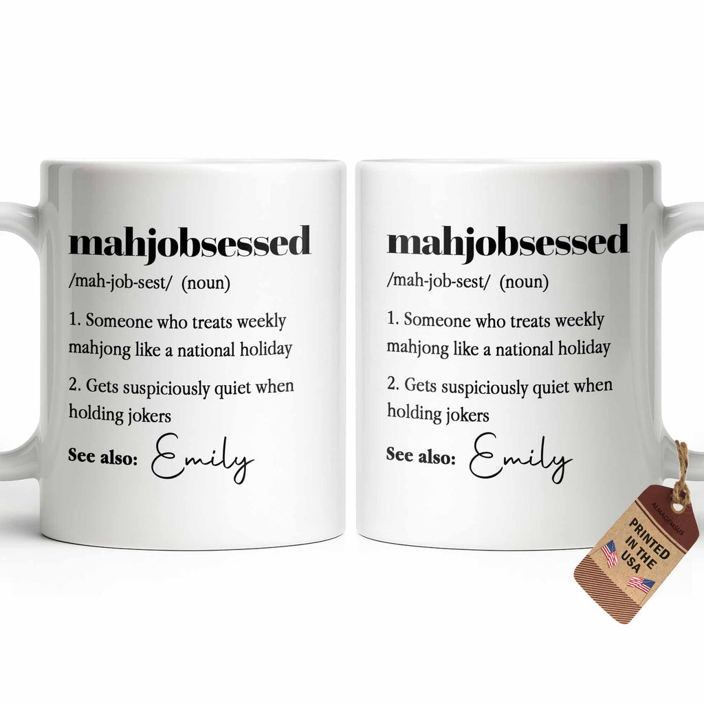 Personalized Mahjong Coffee Mug Custom Photo Gift for Her Edge-to-edge Mug GradoCreations
