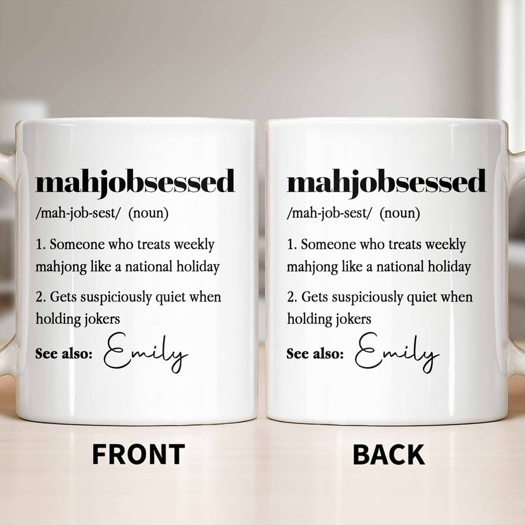 Personalized Mahjong Coffee Mug Custom Photo Gift for Her Edge-to-edge Mug GradoCreations