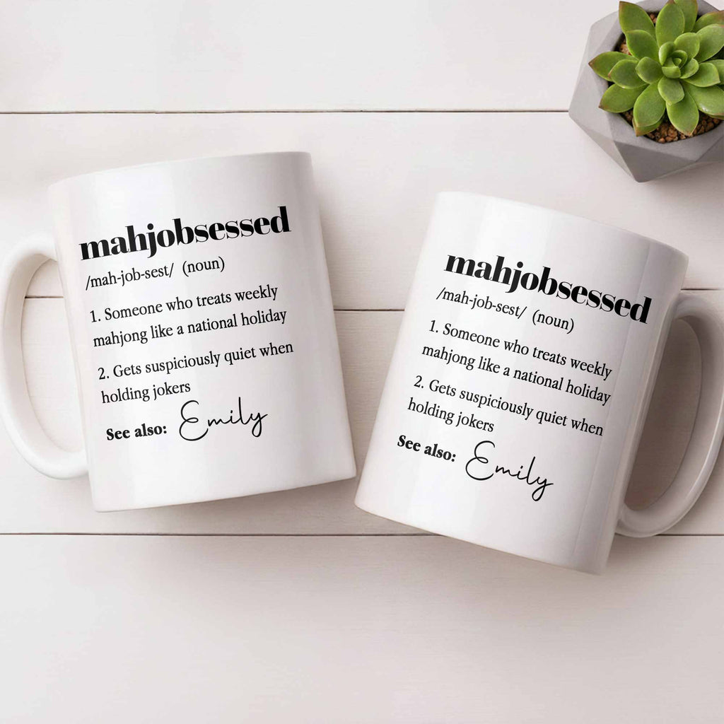 Personalized Mahjong Coffee Mug Custom Photo Gift for Her Edge-to-edge Mug GradoCreations