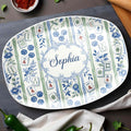 Personalized Floral Mahjong Plate Custom Name Gift for Mom Custom Plate GradoCreations