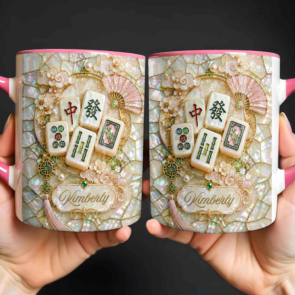 Personalized Mahjong Lovers Accent Mug Custom Gift for Gamers