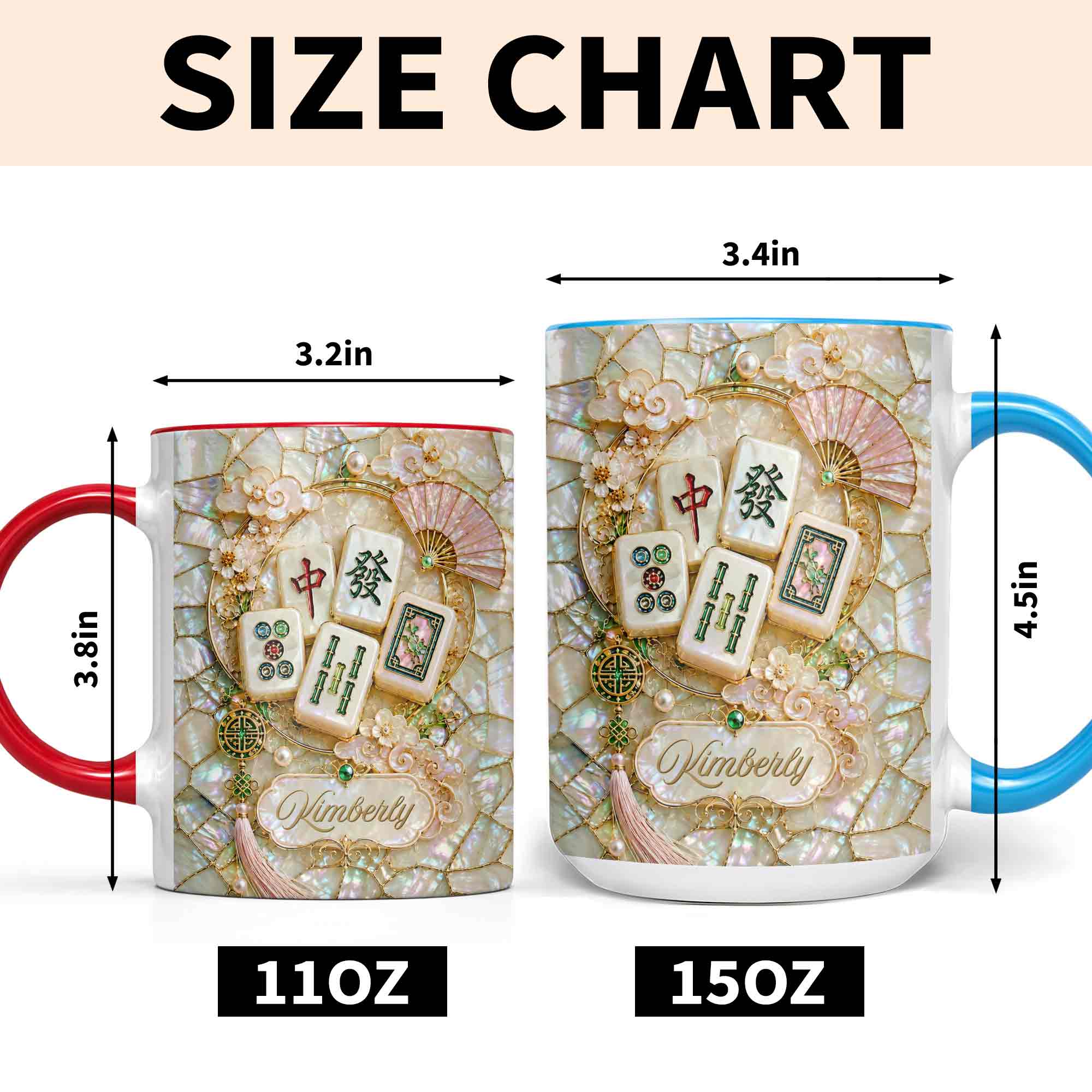 Personalized Mahjong Lovers Accent Mug Custom Gift for Gamers