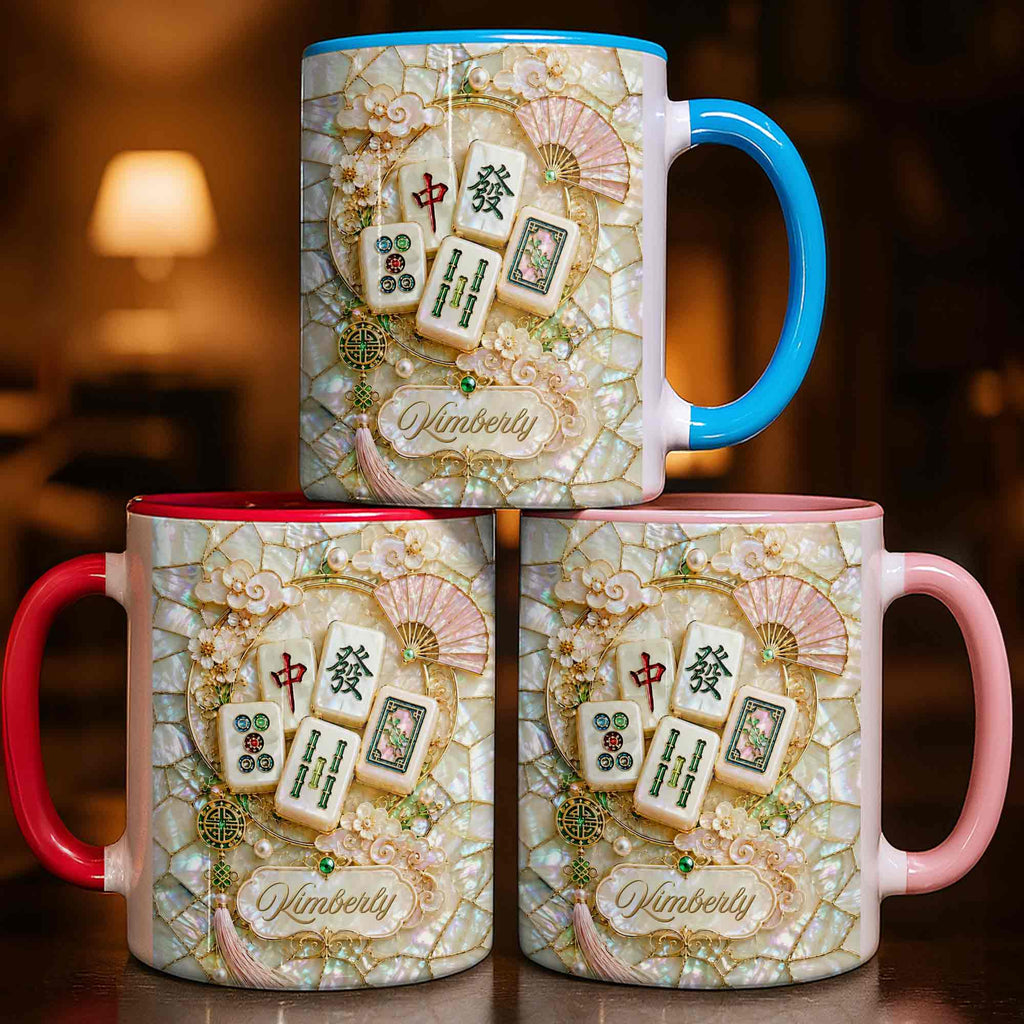 Personalized Mahjong Lovers Accent Mug Custom Gift for Gamers