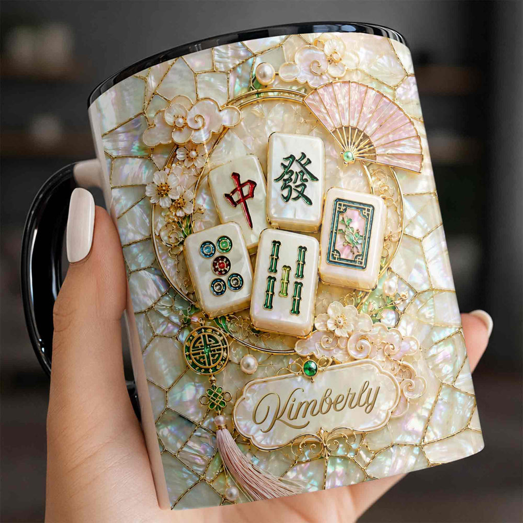 Personalized Mahjong Lovers Accent Mug Custom Gift for Gamers
