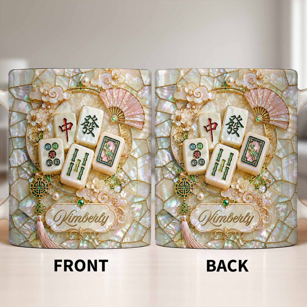 Personalized Mahjong Tile Coffee Mug Custom Gift for Mom Edge-to-edge Mug GradoCreations