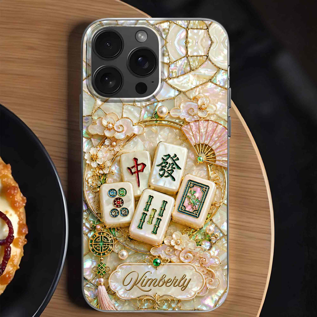 Personalized Floral Clear Phone Case Custom Name Gift for Mom Clear Phone Case GradoCreations