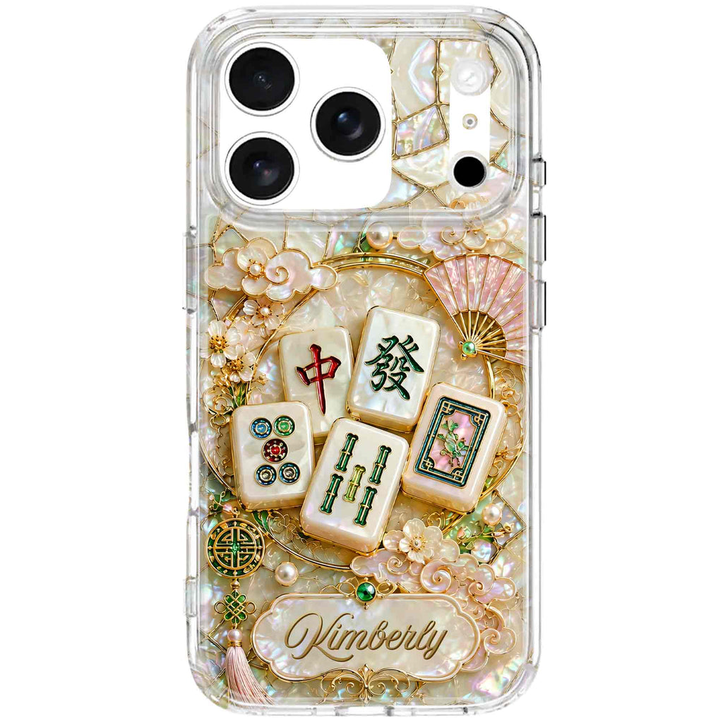 Personalized Floral Clear Phone Case Custom Name Gift for Mom Clear Phone Case GradoCreations