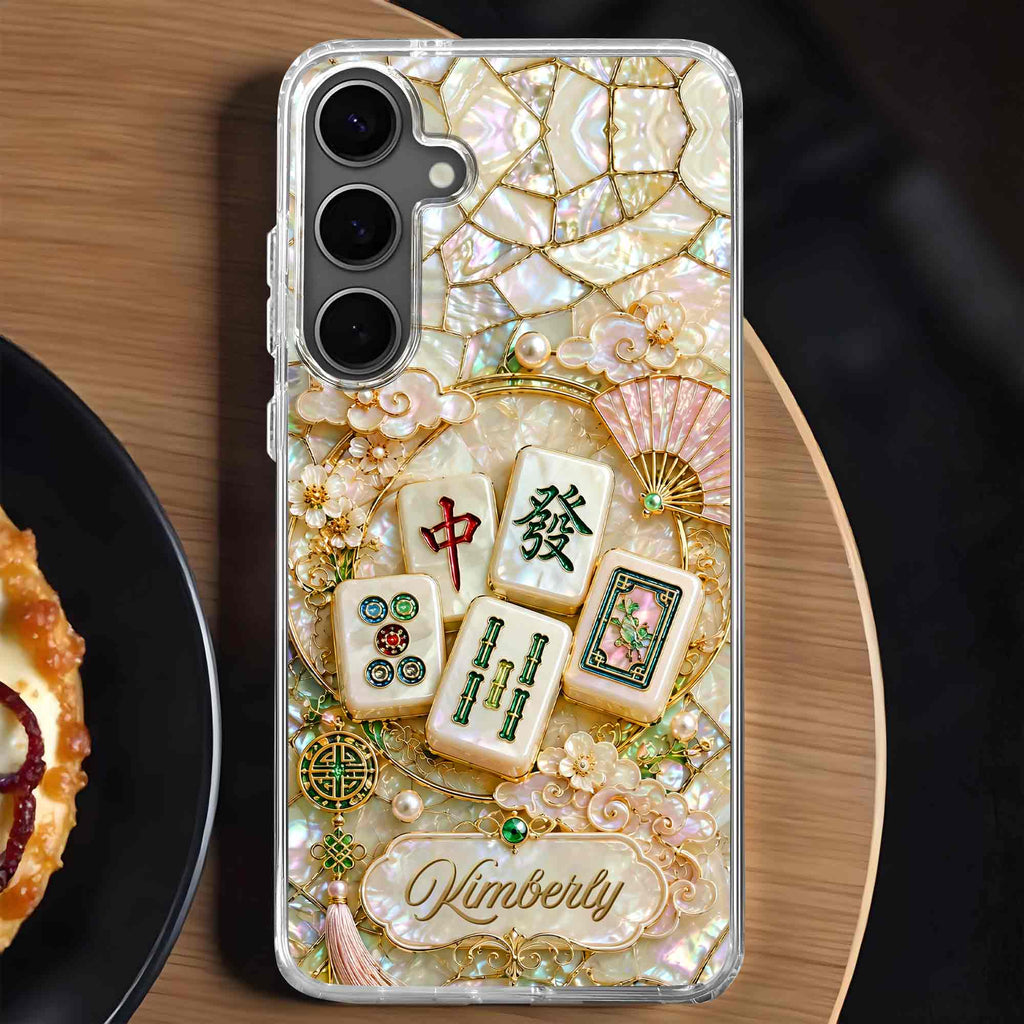 Personalized Floral Clear Phone Case Custom Name Gift for Mom Clear Phone Case GradoCreations