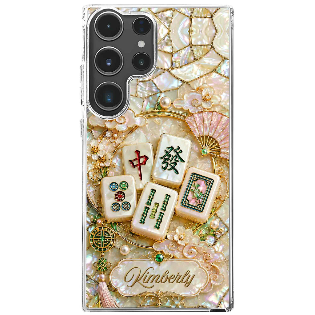 Personalized Floral Clear Phone Case Custom Name Gift for Mom Clear Phone Case GradoCreations