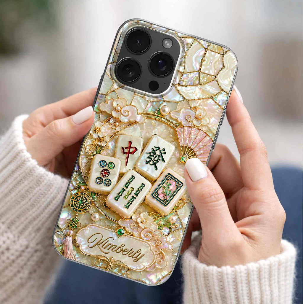 Personalized Floral Clear Phone Case Custom Name Gift for Mom Clear Phone Case GradoCreations