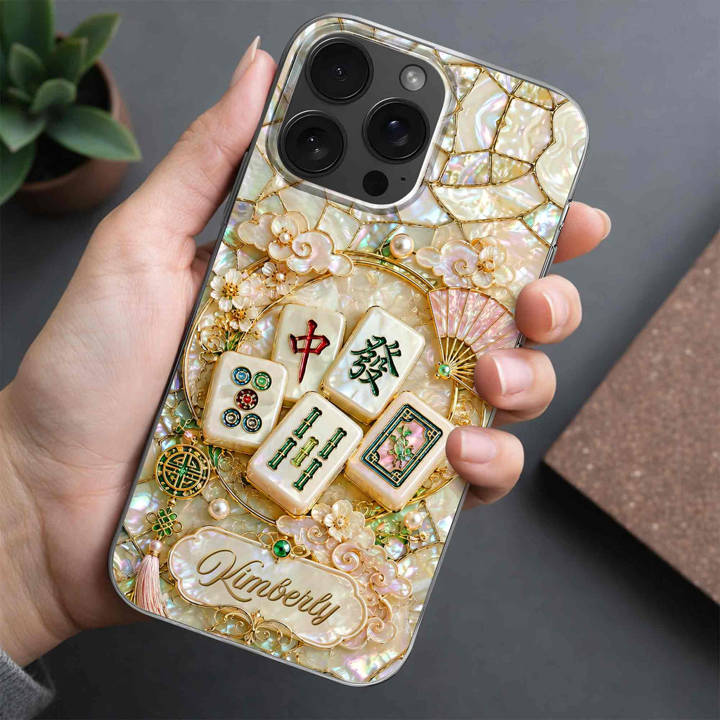 Personalized Floral Clear Phone Case Custom Name Gift for Mom Clear Phone Case GradoCreations