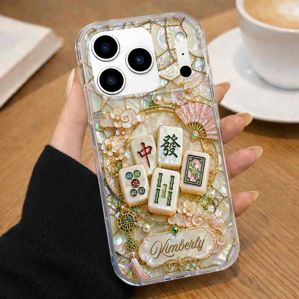 Personalized Floral Clear Phone Case Custom Name Gift for Mom Clear Phone Case GradoCreations