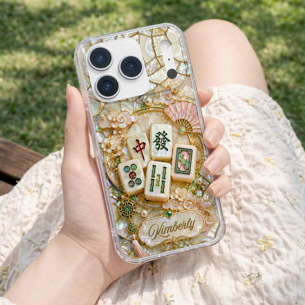 Personalized Floral Clear Phone Case Custom Name Gift for Mom Clear Phone Case GradoCreations
