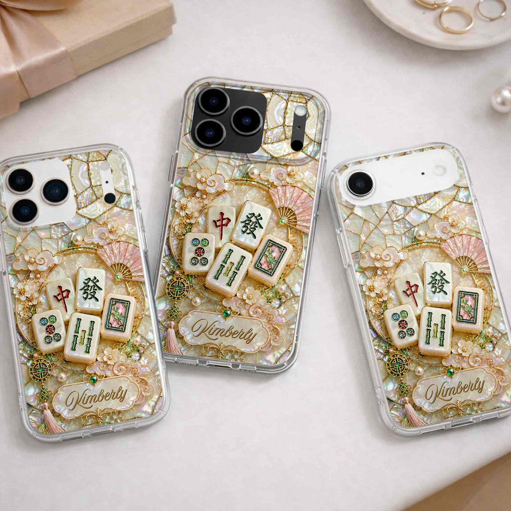 Personalized Floral Clear Phone Case Custom Name Gift for Mom Clear Phone Case GradoCreations