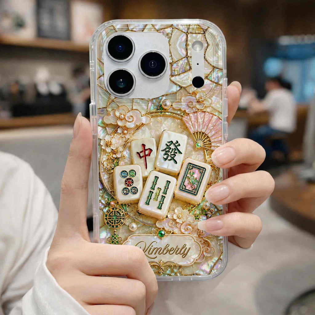 Personalized Floral Clear Phone Case Custom Name Gift for Mom Clear Phone Case GradoCreations
