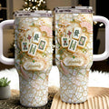 Personalized 40oz Stainless Steel Tumbler Mahjong Design Gift 40oz Tumbler GradoCreations