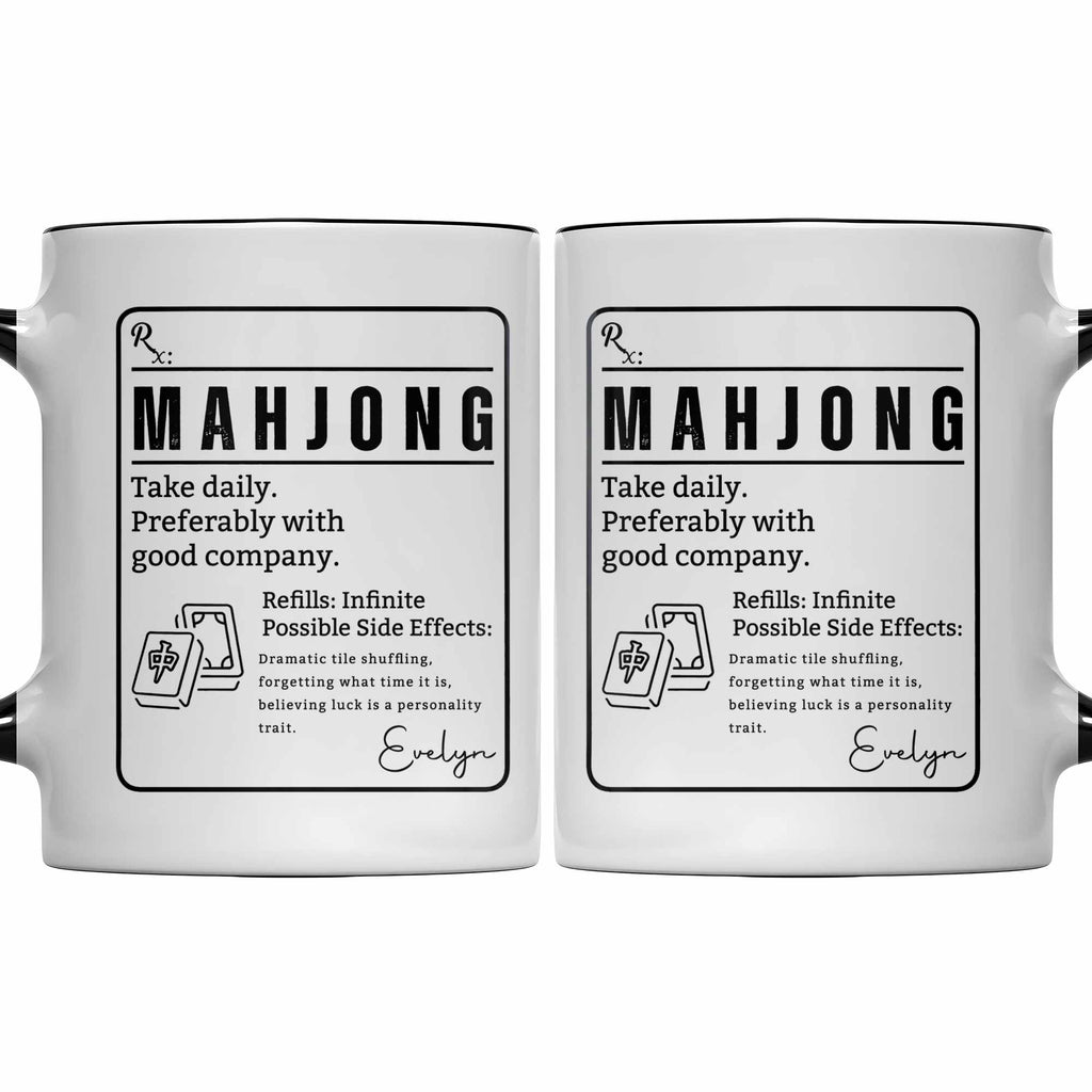 Personalized Mahjong Accent Mug Custom Gift for Friends Accent Mug GradoCreations