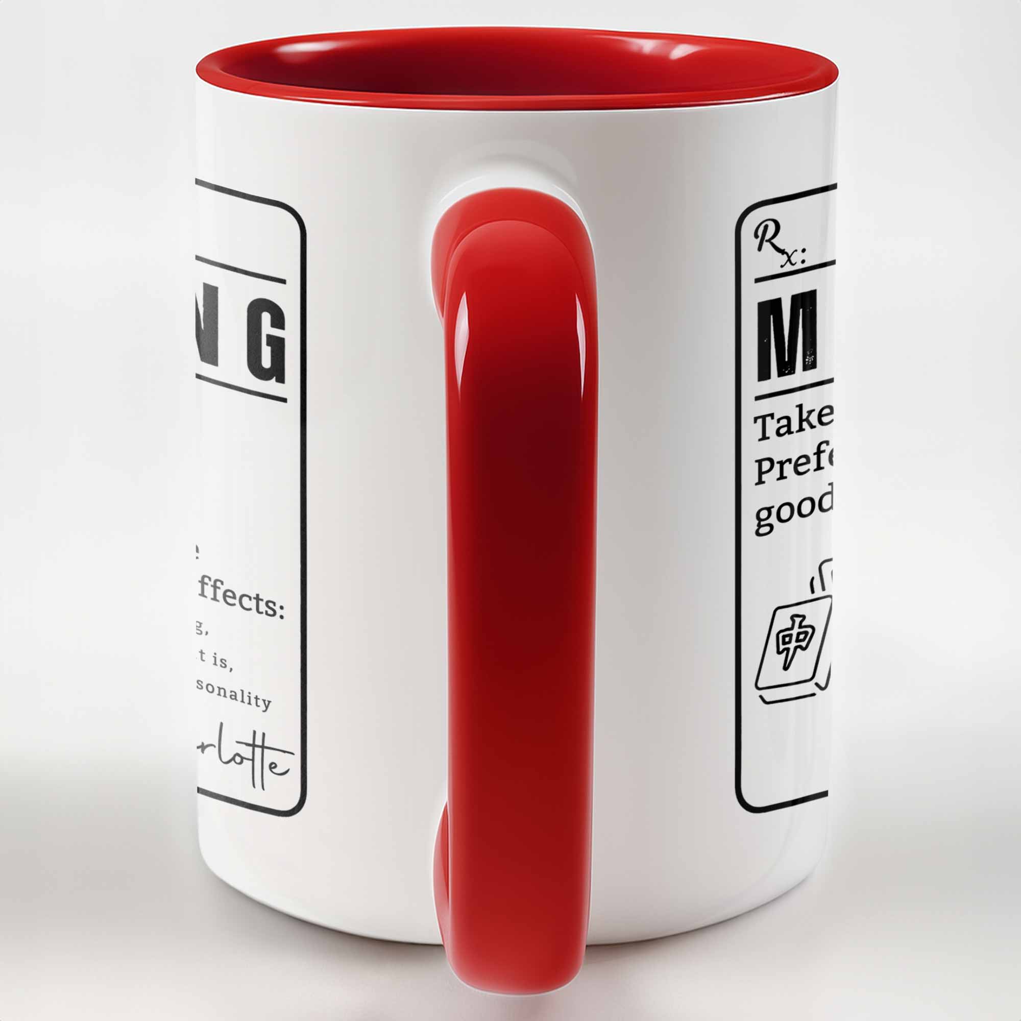 Personalized Mahjong Accent Mug Custom Gift for Friends Accent Mug GradoCreations