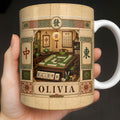 Personalized Mahjong 3D Effect Coffee Mug Custom Gift for Besties Edge-to-edge Mug GradoCreations