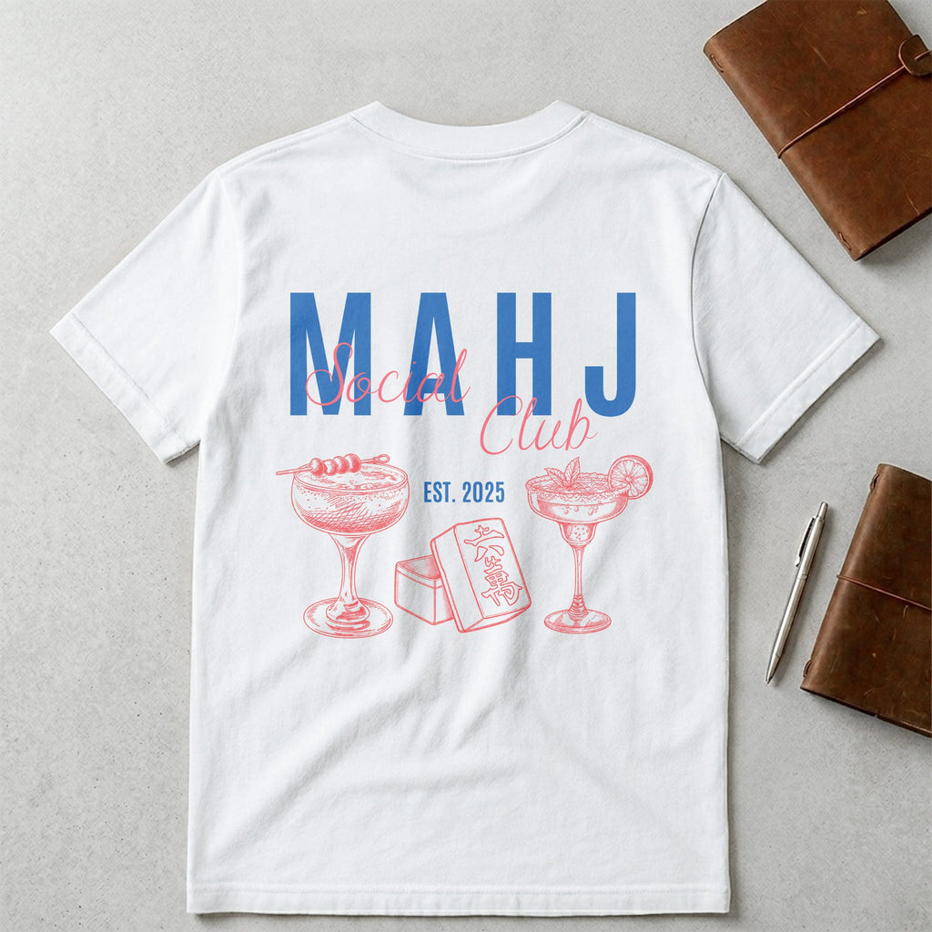 Personalized Game Night T-Shirt Custom Name Mahjong Design