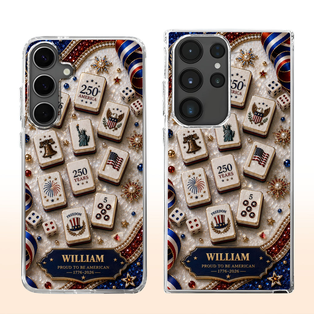 Personalized Clear Phone Case 4th of July Freedom Design Clear Phone Case GradoCreations