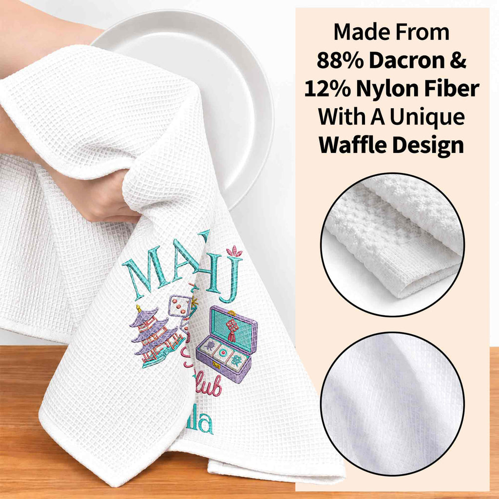 Personalized Mahj Social Club Kitchen Towel Custom Name Gift Kitchen Towel GradoCreations