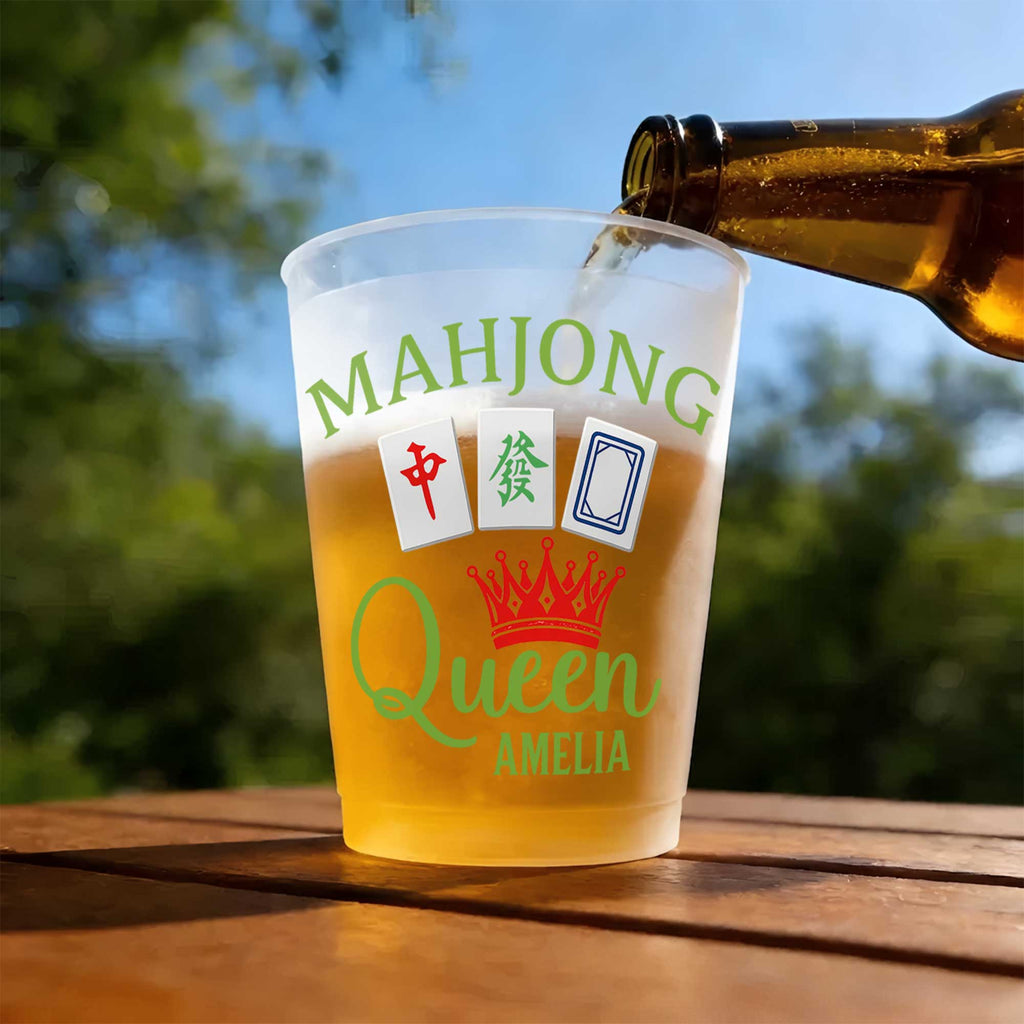 Personalized Mahjong Queen Frosted Cups Custom Design Gift